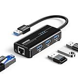 Ugreen Adaptador Ethernet Hub Usb 3.0 Conversor De Rede 10 100 1000 Gigabit Com 3 Portas Usb 3.0 Hub Compatível Com Laptop Pc Nintendo Switch Macbook Mac Mini Surface Xps Windows Linux Macos E