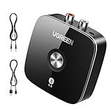 UGREEN Bateria Integrada Com Adaptador Auxiliar Bluetooth Suporta Dois Pares De Receptores Bluetooth 5 3 Para Receptor Estéreo Antigo Adaptador De Receptor De áudio Bluetooth De Canal Duplo RCA De