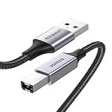 UGREEN Cabo De Impressora Cabo De Impressão Trançado USB 2 0 A Para USB B Cabo Macho Compatível Com Impressoras E Scanners USB Tipo B Epson HP DeskJet Envy Canon Lexmark Samsung Dell Piano 5M 