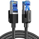 UGREEN Cabo Ethernet Cat 8 6 Pés Cabo De Rede Trançado De Alta Velocidade 40 Gbps 2000 MHz Cat8 RJ45 Cabos LAN Blindados Para Serviços Pesados Internos Compatíveis Para Jogos PC PS5 Xbox Mod
