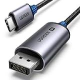 UGREEN Cabo USB C Para DisplayPort 1-4 8K A 60 Hz 4K A 240 Hz Thunderbolt 4-3 Para Cabo DisplayPort USB C Para DP 1-4 32-4 Gbps Trançado Compatível Com IPhone 15- MacBook Pro-Air- IPad- Mac M