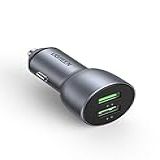 Ugreen Carregador De Carro Qc3.0 36w Dual Usb Adaptador De Carro De Carregamento Rápido Compatível Com Galaxy S21/s20 Iphone 13 Pro Max/12 Pixel 6