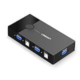 UGREEN Comutador USB KVM 2 Portas VGA Adaptador De Compartilhamento De Vídeo 2 Em 1 Interruptor Manual Com Cabos USB Para Computador PC Laptop Desktop Monitor Impressora Teclado