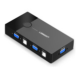 Ugreen Hub Comutador Kvm Switch 2 In 4 Usb 2 0 vga Preto