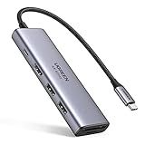 UGREEN Hub USB C 4K 60 Hz Adaptador USB C Para USB 6 Em 1 Com PD De 100 W Adaptador HDMI USB3 0 Leitor De Cartão SD TF Adaptador Multiporta USB C Dongle Tipo C Para MacBook Pro Air IPho