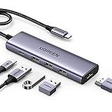 UGREEN Hub USB C Com HDMI 4K 60 Hz- Carregamento PD Tipo C A 100 W- Adaptador Multiporta De Transferência De Dados Hub USB 3-0 5 Gbps- Compatível Com MacBook Pro-Air 2023 M2-M1- Dell- Lenovo- Etc-