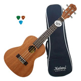 Ukulele Concert Kalani Acústico Kal220cs Capa Palhetas