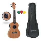 Ukulele Concert Strinberg Uk06ce Elétrico Afinador C Bag