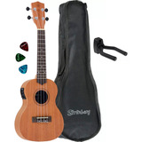 Ukulele Concert Strinberg Uk06ce Elétrico Bag Full
