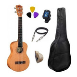 Ukulele Elétrico Shelby Tenor 25m Capa Afinador E Cabo