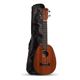 Ukulele Malibu Abacaxi Concert 23 Sapele Elétrico Capa
