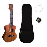 Ukulele Moani Ns21 Soprano Acustico Capa Afinador Corda
