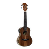 Ukulele Seizi Bora Bora Plus Concert Eletrico Bag Koa