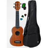 Ukulele Soprano Acoustik Guk 21 Ws Capa Afinador paletas
