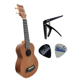 Ukulele Soprano Mahina 21k Tarraxa Blindade Capotraste