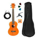 Ukulele Spanking Nu23 Namastê Elétrico Concert Kit Completo