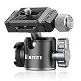 ULANZI Cabeça Esférica U-80L Para Tripé De 1-10-2 Cm - Suporte De Câmera Panorâmica Rotativa 360 Com Placa De Liberação Rápida Arca E Sapata Fria Para DSLR- Filmadora- Monopé- Controle Deslizante
