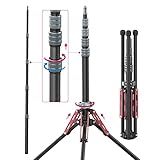 ULANZI Suporte De Luz De Fibra De Carbono MT 49 Tripé Ajustável Para Fotografia Com Clipe De Telefone Tripé Resistente De Estúdio De 194 Cm 76 4 Polegadas Para Câmera De Luz Estroboscópica