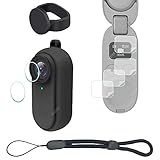 ULBTER Protetor De Lente Para Insta360 Go 2 Capa De Borracha Capa De Lente Cordão De Pulso Capa Protetora De Silicone Para Insta 360 Go 2 Acessório De Câmera Preto