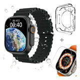 Ultima Geração Relogio Smartwatch Ultra Serie 9 Gps Brindes Cor Da Pulseira Preto