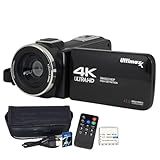 Ultimaxx Câmera Filmadora 4K Gravador De Vídeo 42Mp Suporte Para Câmera Vlogging Youtube Tiktok Filmadora Digital Com Tela Lcd De 3 -- Zoom Digital 18X Para Adultos Crianças Adolescentes Iniciantes