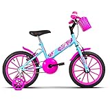 ULTRA BIKE Bicicleta Infantil Kids Unicorn Mod T Aro 16 Azul Bebe Rosa