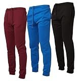 Ultra Performance Calça Jogger Masculina Pacote Com 3 Calças De Moletom Preto Cobalto Vinho 3X Large Big