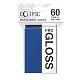 Ultra Pro - Eclipse Gloss Mangas Pequenas 60 Unidades (azul Pacífico) - Proteja Todos Os Seus Cartões De Jogos, Cartões Esportivos E Cartões Colecionáveis Com A Tecnologia Chromafusion Da Ultra Pro