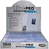 Ultra Pro Pasta De Cartões Colecionáveis Silver Series 9 Pocket – 100 Caixas De Armazenamento De Cartões Colecionáveis