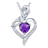 Um Colar Feminino Moderno Coração De Rosa Pingente De Dia