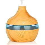 Umidificador De Ar Difusor De Ambiente Portátil Ultrassonico 300 Ml Aromatizador Elétrico USB LED 7 Cores BEGE 