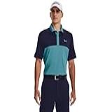 Under Armour Camisa Polo Masculina UA Color Block 3 0 Performance Stretch Golf Azul Glacier Blue Midnight Navy P