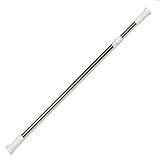 UNGROL Varão De Cortina De Banheiro Extensível Alumínio E Plástico Branco 70cm A 120cm