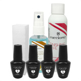 Unha De Gel Kit Blindagem Cuccio Profissional Banho De Gel