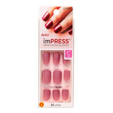 Unha Postiça Impress Matte Curta Classic Kiss New York