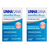 Unha Sana Esmalte Antimicótico 50mg ml kit 2x2 5ml 5ml 