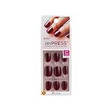 Unhas Autocolantes Impress Color Curto Matchmaker Kiss New York