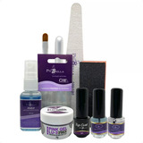 Unhas De Gel E Fibra De Vidro Piu Bella Kit Mini Completo