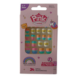 Unhas Kiss New York Pink Infantil Pop Princess Flor