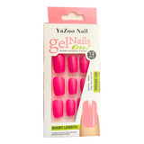 Unhas Postiças Autocolantes Curtas 12 Unidades Cores
