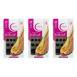 Unhas Postiças Fhaces Pé Color Black Fosco C 24un 3 Kits