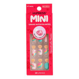 Unhas Postiças Infantil Mini Kiss New York Unha Postiça Impress Mini Infantil Arco Iris Multicolorido Lisa C 20 Unidades