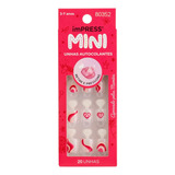 Unhas Postiças Infantil Mini Kiss New York Unha Postiça Impress Mini Infantil De Coração Branco Lisa C 20 Unidades