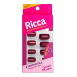 Unhas Ricca Vermelho Seda