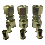 União Emenda Porca Anilha Compressão Tubo Insert 12mm 3un