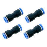 União Emenda Reta Pu 6mm Pneumática Engate Rápido 10 Peças