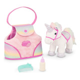 Unicórnio De Pelúcia Pucci Pups Plush Unicorn Com Bolsa De T