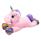 Unicórnio Rosa Deitado Gigante 120cm Pelúcia