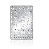 UNICRAFTALE 1 Estêncil De Metal Letras Numéricas Estêncil Estêncil Estênceis De Pintura De Aço Inoxidável Modelos De Madeira Estênceis Para Diário Para Entalhar Em Madeira Marcador Desenho