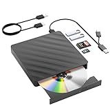 Unidade Blu Ray Externa Leitor De Blu Ray Portátil 5 Em 1 Com USB 3 0 Tipo C Gravador De CD DVD 3D Blu Ray Com Porta SD TF Unidade Blu Ray Compatível Com Windows Laptop Desktop Bluray Player Para